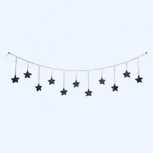 Gray and White Crochet Star Garland